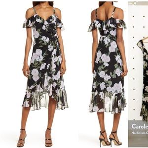 Chelsea28 Flounce Wrap Midi Dress